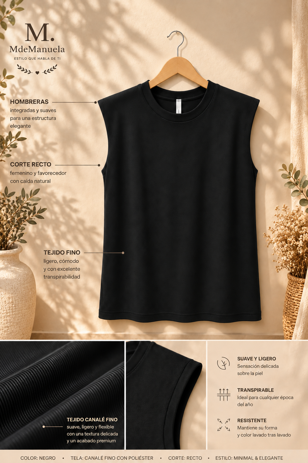 Camiseta Chic Hombreras