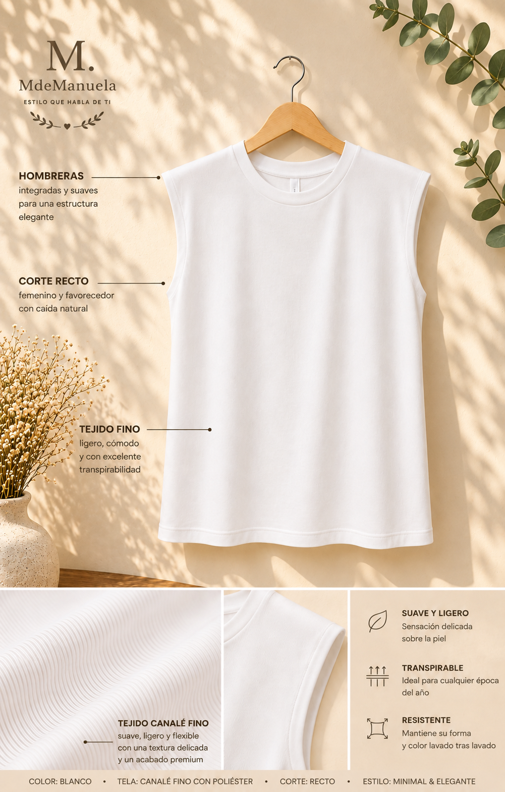 Camiseta Chic Hombreras