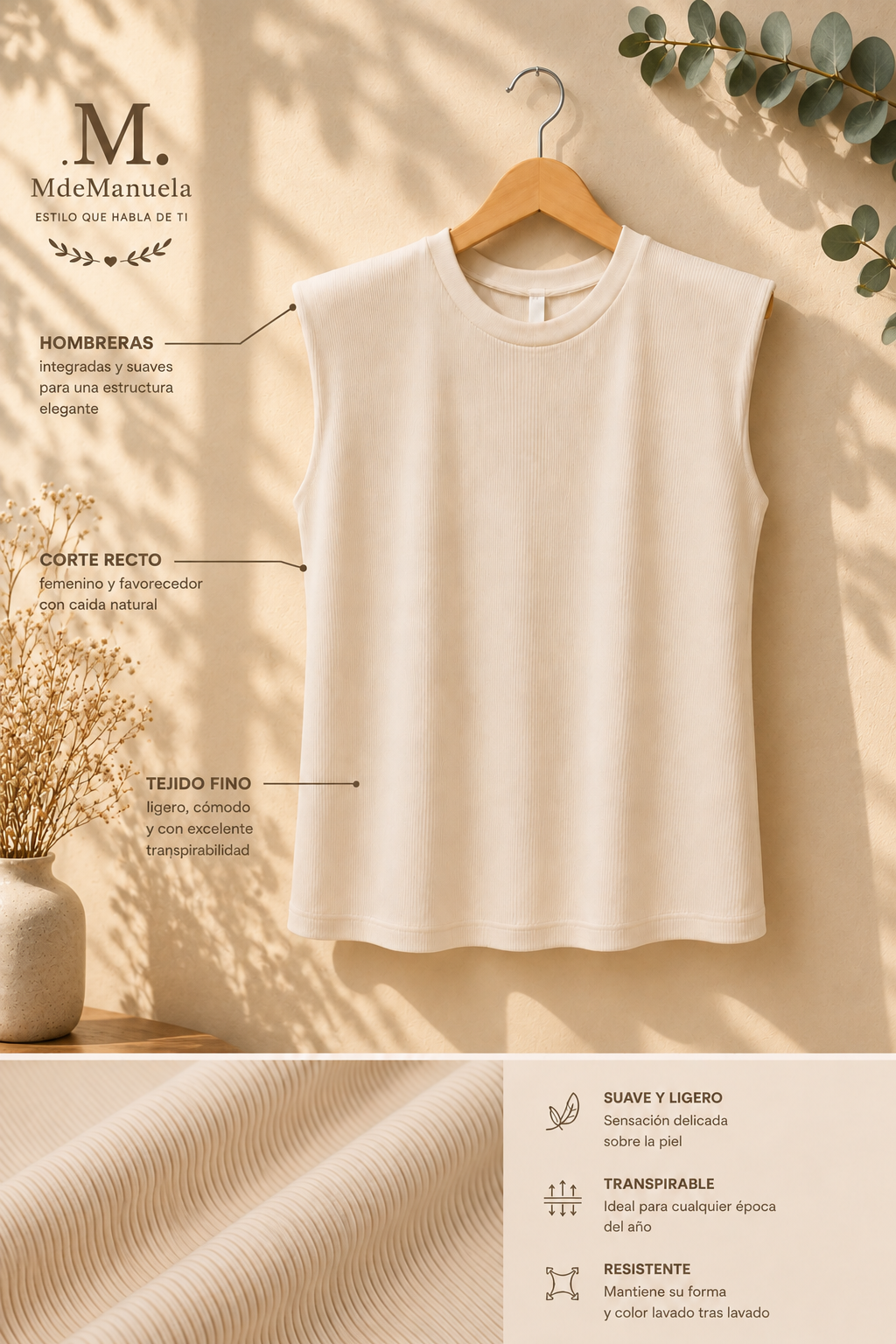 Camiseta Chic Hombreras