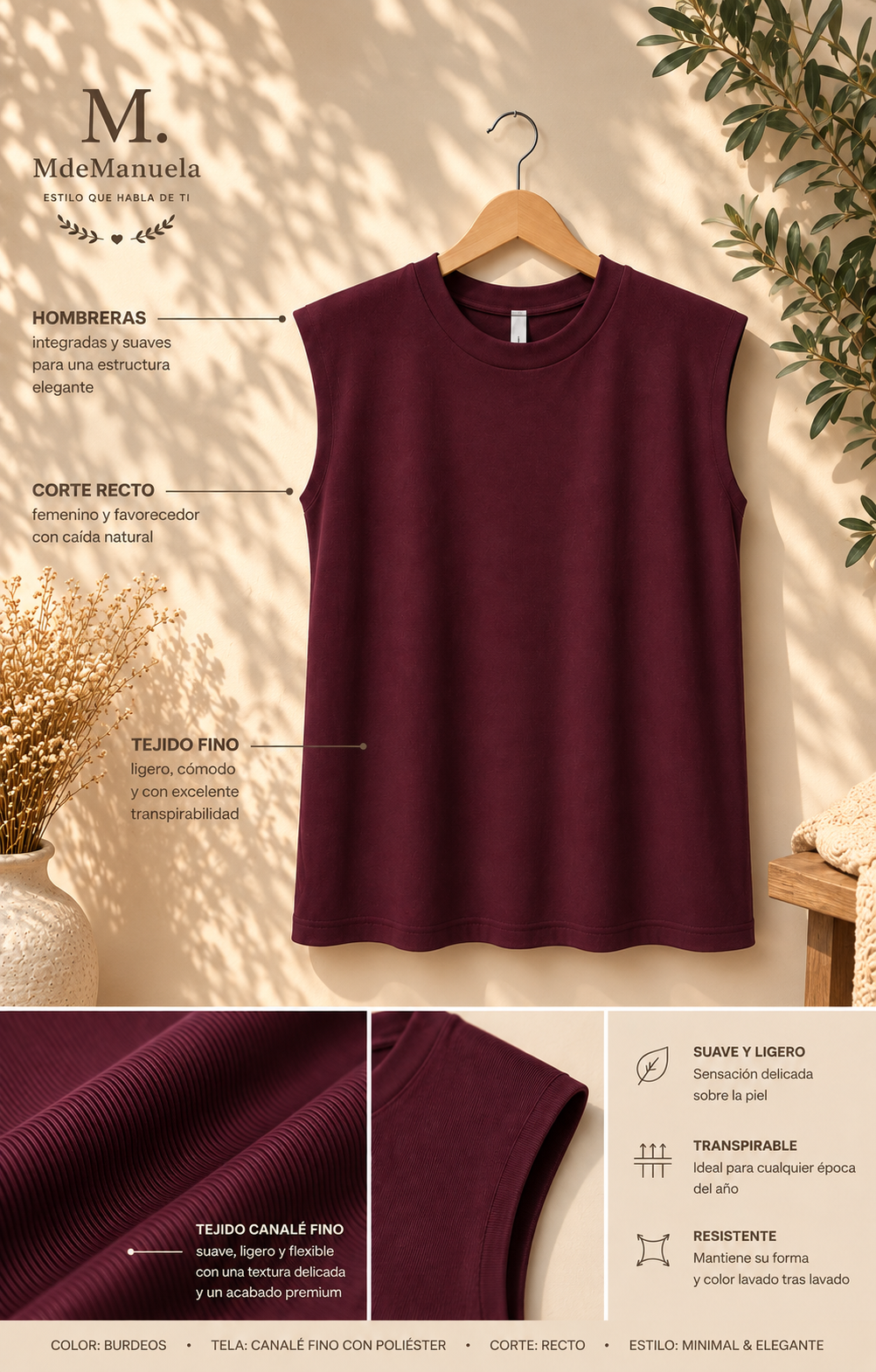 Camiseta Chic Hombreras