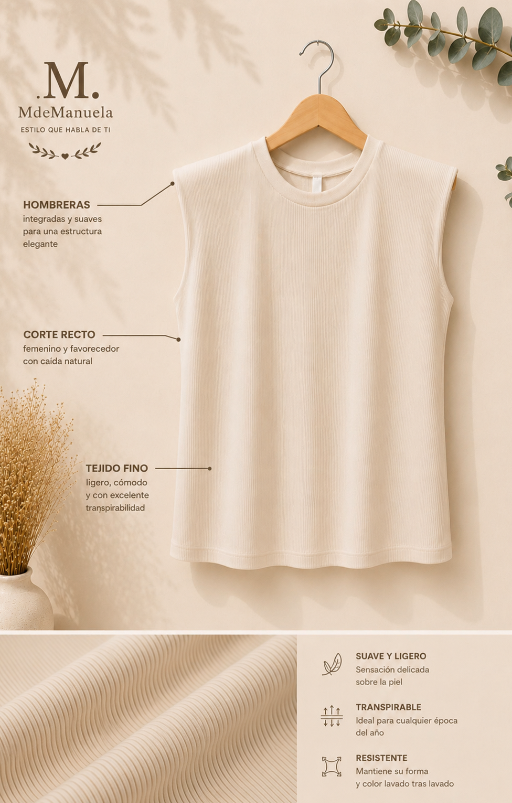 Camiseta Chic Hombreras
