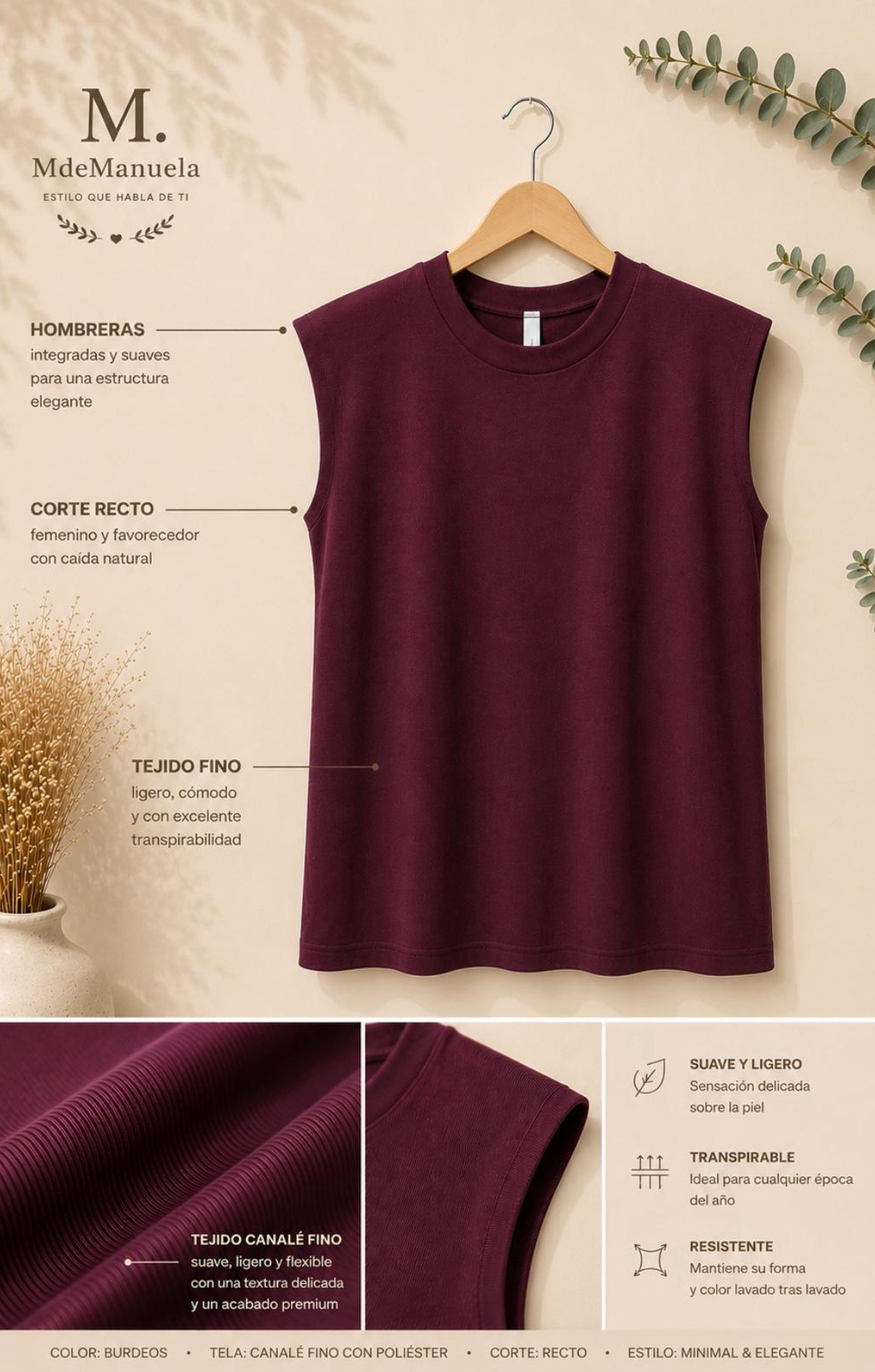Camiseta Chic Hombreras