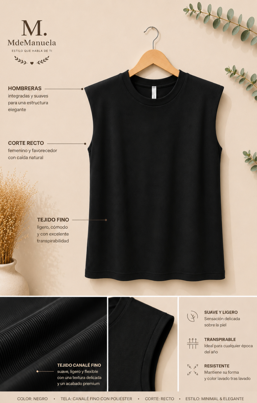 Camiseta Chic Hombreras