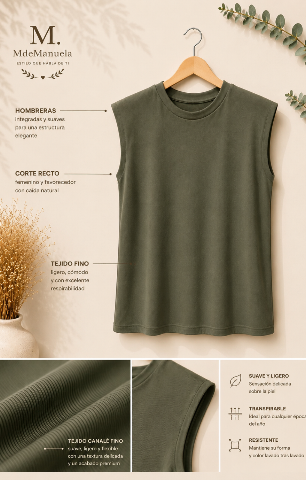 Camiseta Chic Hombreras